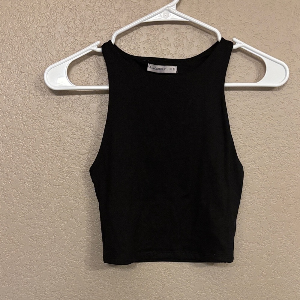 Sincerely Jules Black Crop Top